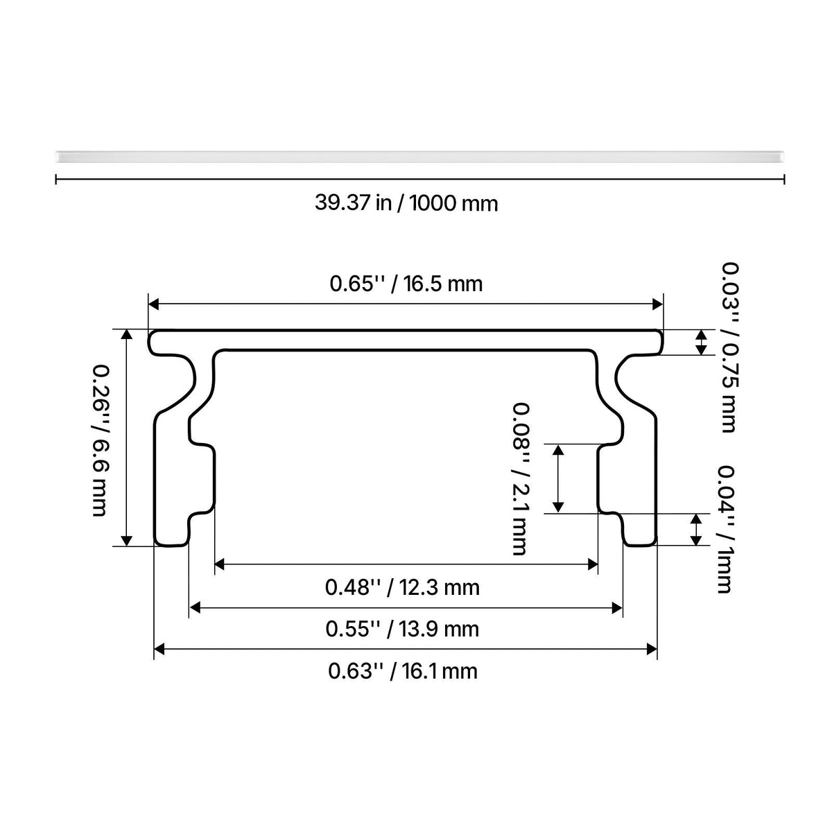 20-Pack 3.3 ft/1M U Shape LED Aluminum Channel, with Milky Cover, End Caps and Mounting Clips, Aluminum Profile for LED Strip Light Installations, Easy Installation, for Under Cabinet Counter