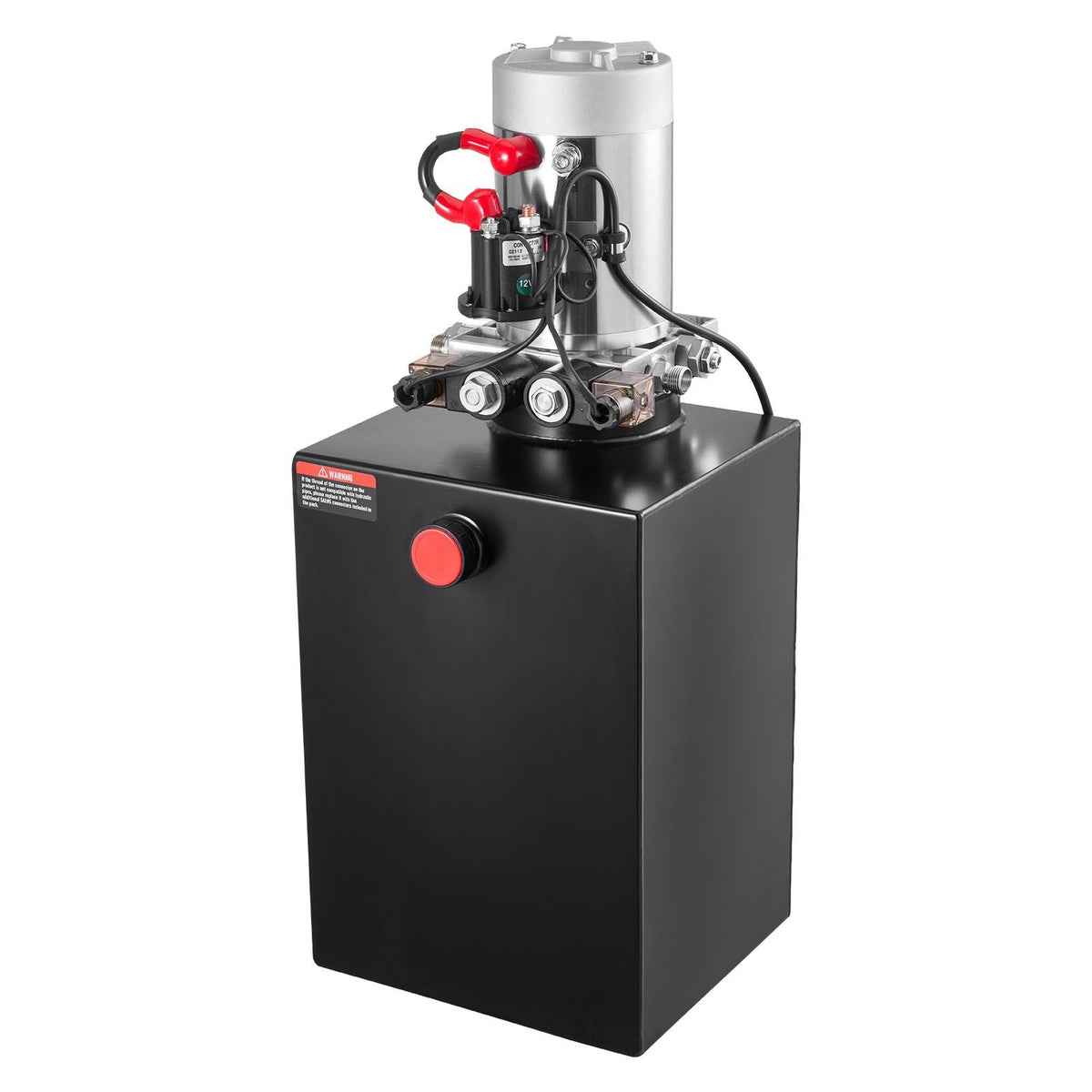 20 Quart Hydraulic Power Unit, Double Acting Dump Trailer Pump, 3200 PSI Max Relief Pressure & 0.91 GPM Flow Rate, DC 12V Hydraulic Pump with Metal Reservoir for Dump Trailer Car Lifting