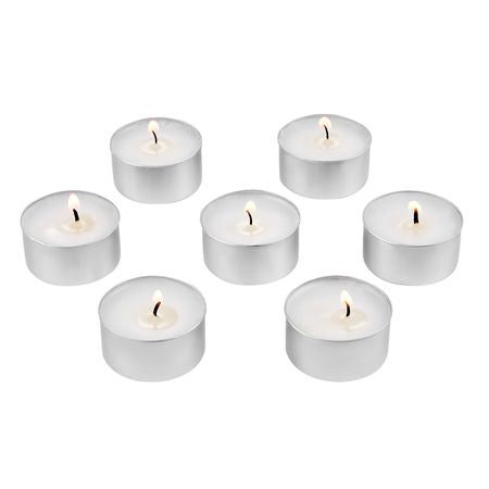 200 Pack Unscented Tea Lights Candles 6.5 Hours Long Burning Smokeless Tealight Candles, Dripless with Aluminum Cups, Natural Palm Wax Votive Candles for Home, Weddings, Christmas, White