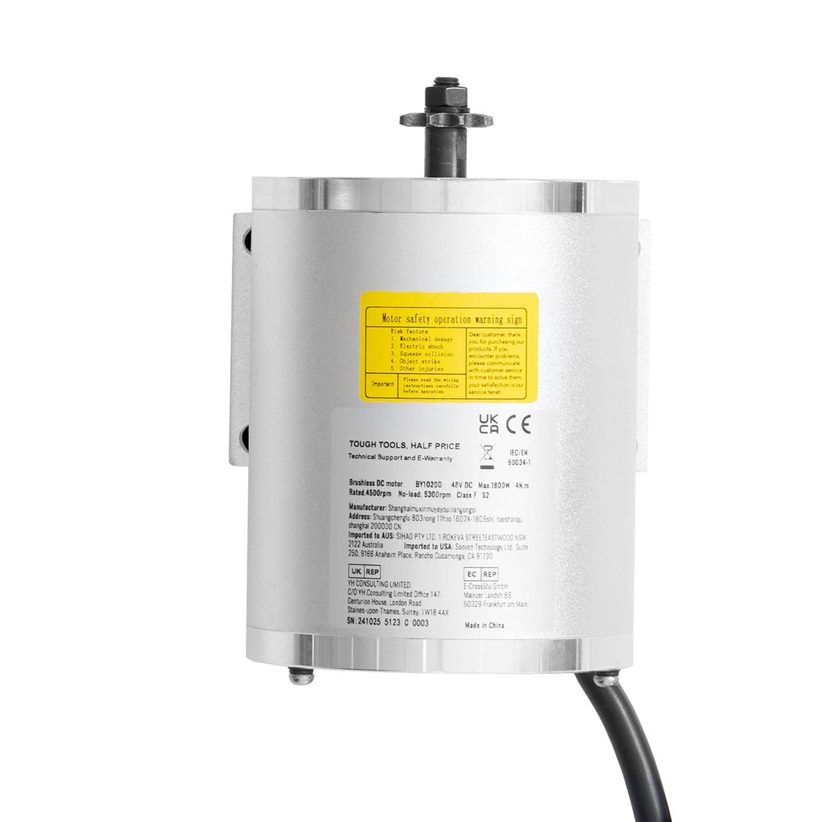 2000W Electric Brushless DC Motor Kit - 60V 4500rpm Motor with Upgraded Speed Controller for Go Karts E-Bike Motorcycle Scooter