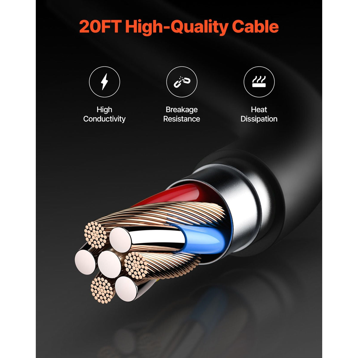 200Amp Spool Gun with 20FT Cable, Compatible with Hobart lronMan 240 Mig Welders, Suitable for 0.030" and 0.035" Flux Core/Solid/Aluminum Welding Wires