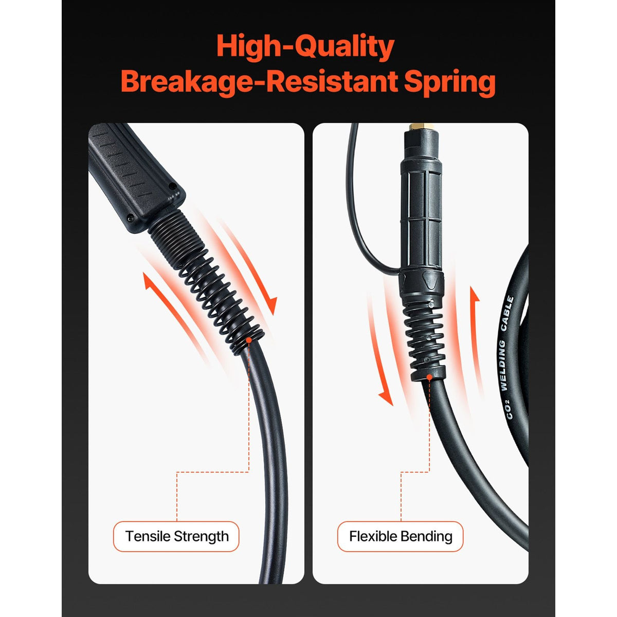 200Amp Spool Gun with 20FT Cable, Compatible with Hobart lronMan 240 Mig Welders, Suitable for 0.030" and 0.035" Flux Core/Solid/Aluminum Welding Wires