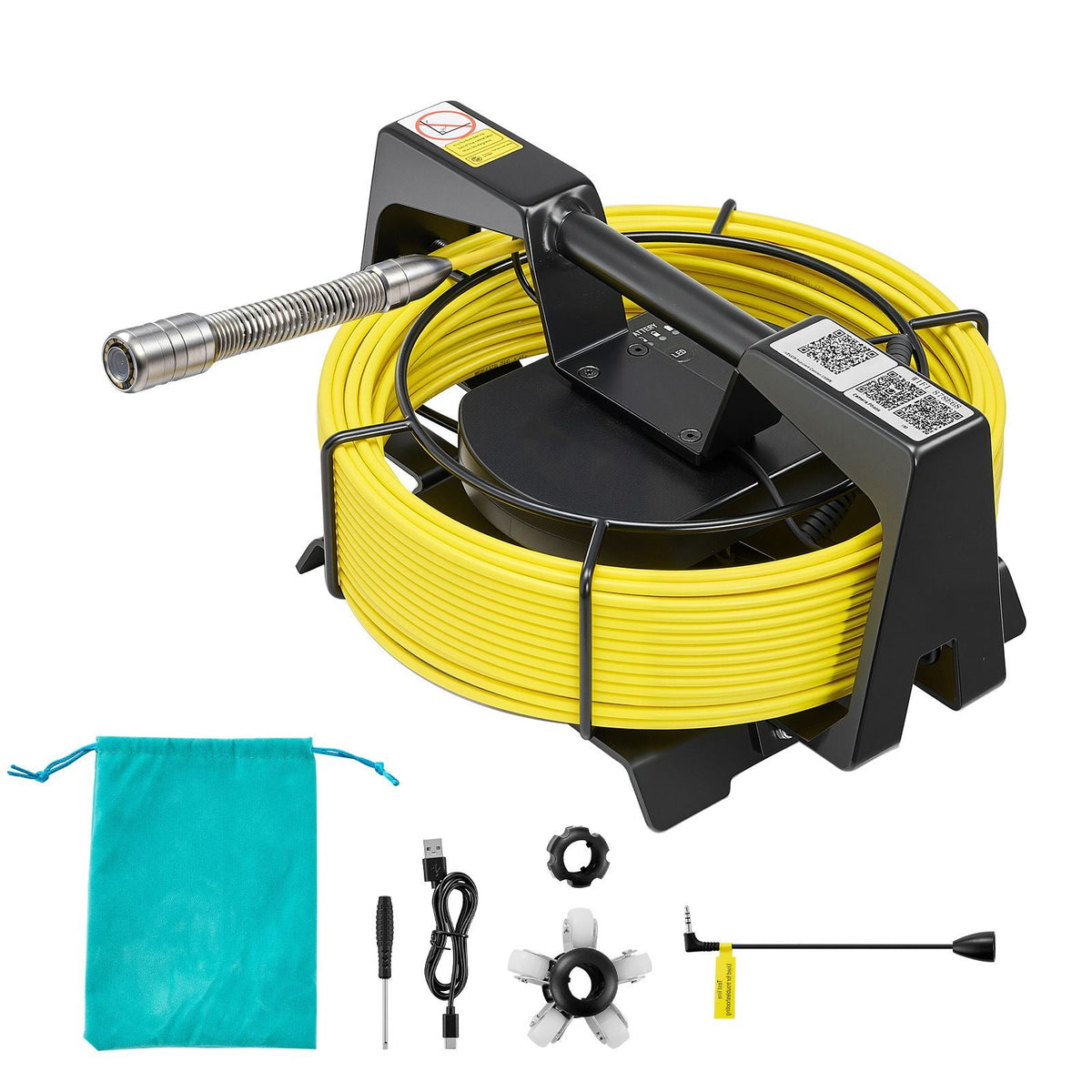 2026 Upgraded Sewer Camera with WiFi, 98.4ft/30m Drain Pipeline Camera, IP68 Snake Plumbing Cameras with Light- 12 LEDS, Wireless WiFi Connectivity to Phone/Tablet for Sewer Duct Pipe Inspection