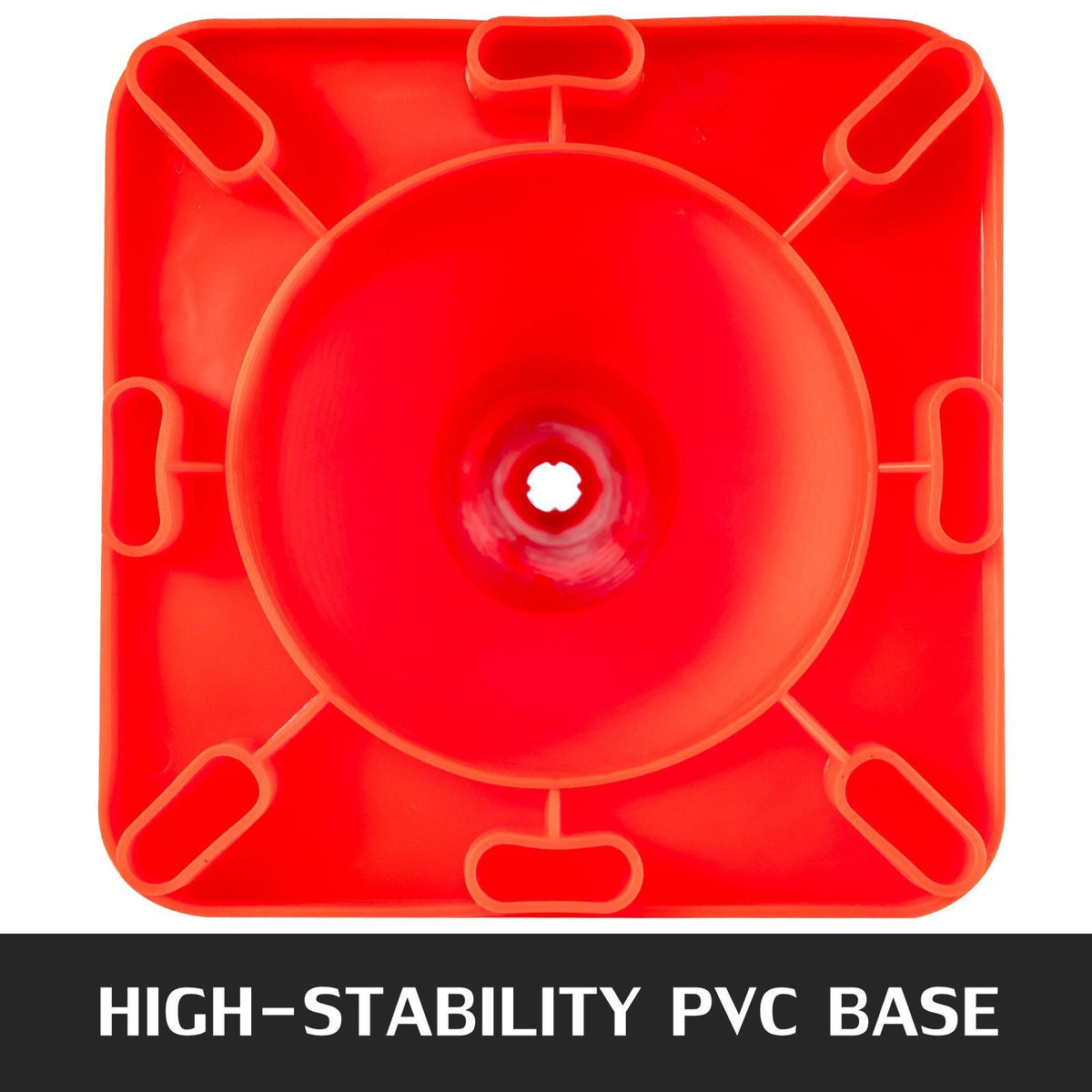 20Pack 18\" Traffic Cones, Safety Road Parking Cones PVC Base, Orange Traffic Cone with Reflective Collars, Hazard Construction Cones for Home Traffic Parking