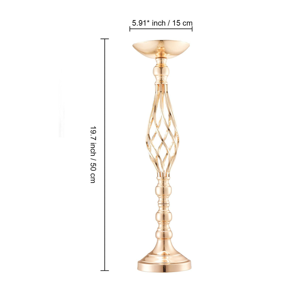 20PCS 58cm/22.83' Tall Wedding Flower Vase, Metal Wedding Centerpiece, Gold Floral Arrangement Stand Display Rack for Tables Wedding Dinner Party, Anniversary Ceremony Birthday Event Decor