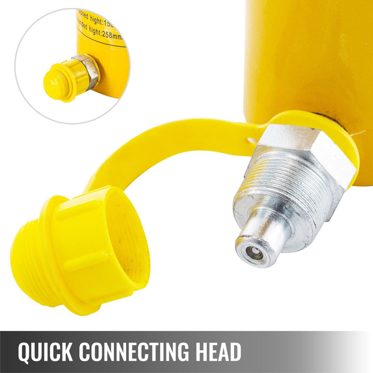 20T 2Inch Hydraulic Cylinder Jack Hollow Single Acting Hydraulic Ram Cylinder 50mm Hydraulic Lifting Cylinders (20T 2Inch Hollow)