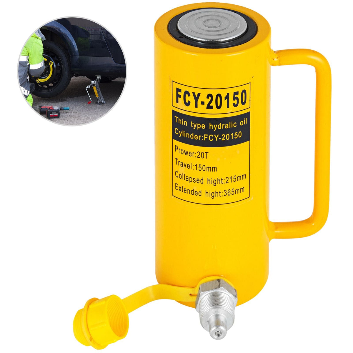 20ton 100mm Hollow Plunger Hydraulic Cylinder Jack