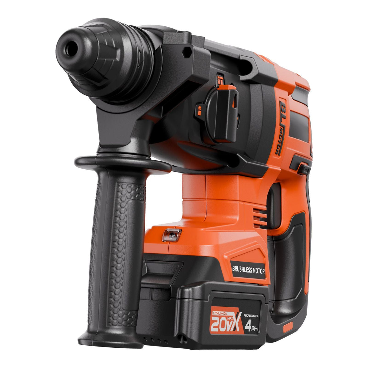 20V Brushless Cordless Hammer Drill, Lithium-Ion 1 Inch Rotary Hammer Driver, SDS-Plus Electric Lightweight Power Tool Kit with Battery and Charger, 4 Functions, 1200 RPM, 5300 BPM