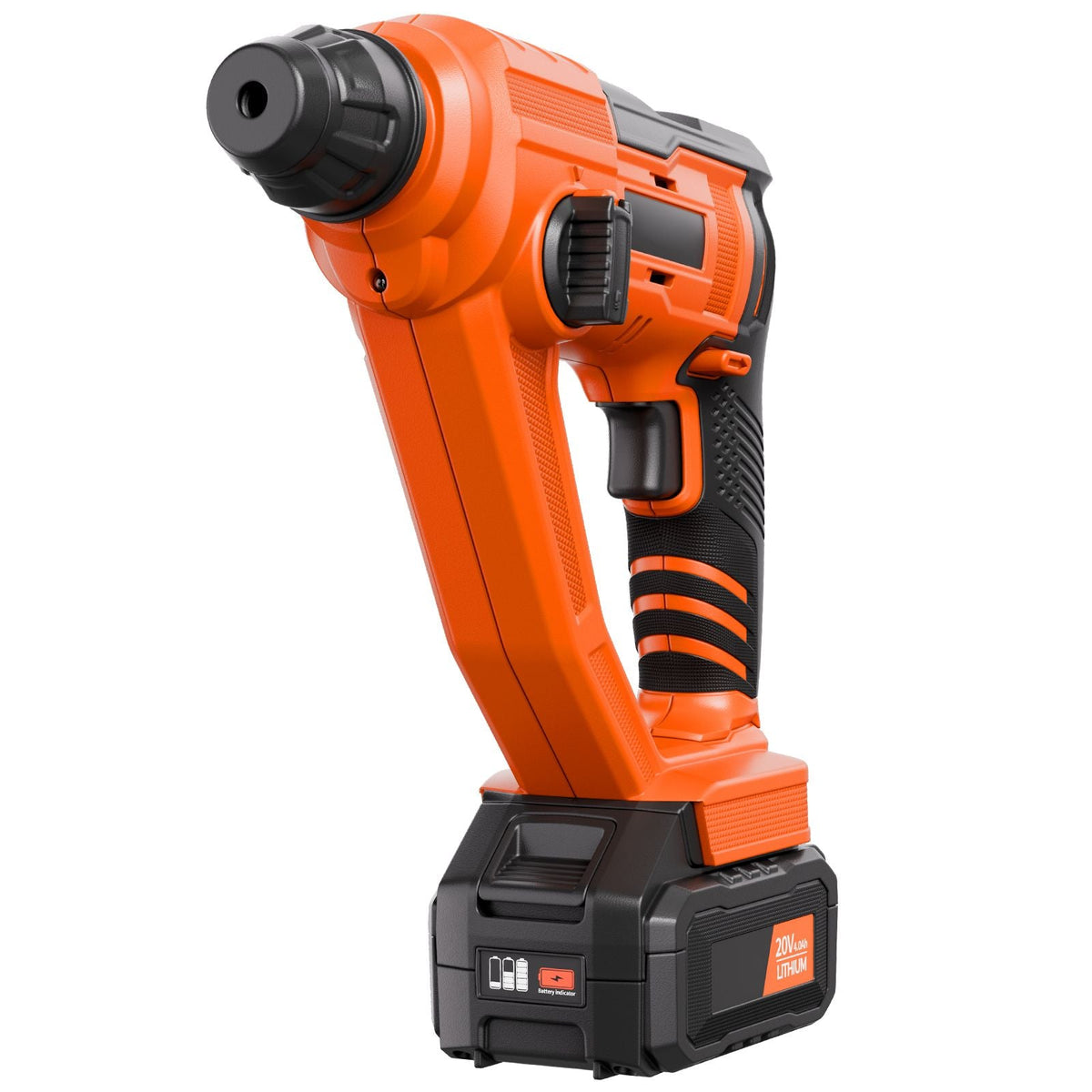 20V Cordless Hammer Drill, Lithium-Ion 0.6 Inch Rotary Hammer Driver, SDS-Plus Electric Lightweight Power Tool Kit with Battery and Charger, 2 Functions, 1000 RPM, 5100 BPM