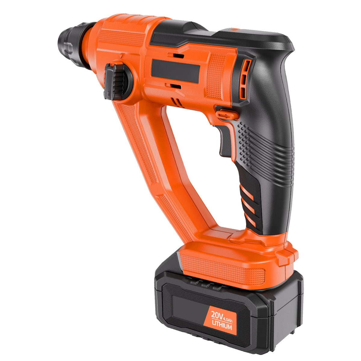 20V Cordless Hammer Drill, Lithium-Ion 0.6 Inch Rotary Hammer Driver, SDS-Plus Electric Lightweight Power Tool Kit with Battery and Charger, 2 Functions, 1000 RPM, 5100 BPM