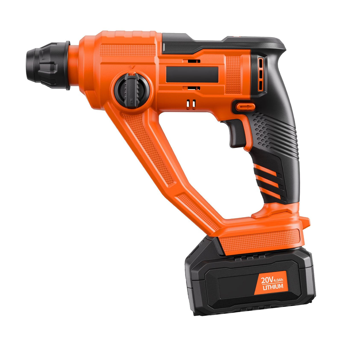 20V Cordless Hammer Drill, Lithium-Ion 0.6 Inch Rotary Hammer Driver, SDS-Plus Electric Lightweight Power Tool Kit with Battery and Charger, 2 Functions, 1000 RPM, 5100 BPM