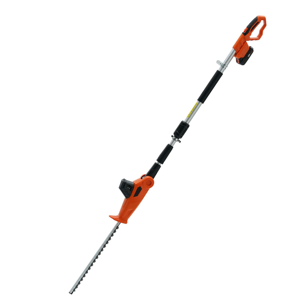 20V Cordless Hedge Trimmer, 18 inch Double-edged Steel Blade, Pole Hedge Trimmer Kit 20V Battery, Fast Charger Included, 74"-94" Telescoping Design for High Branches