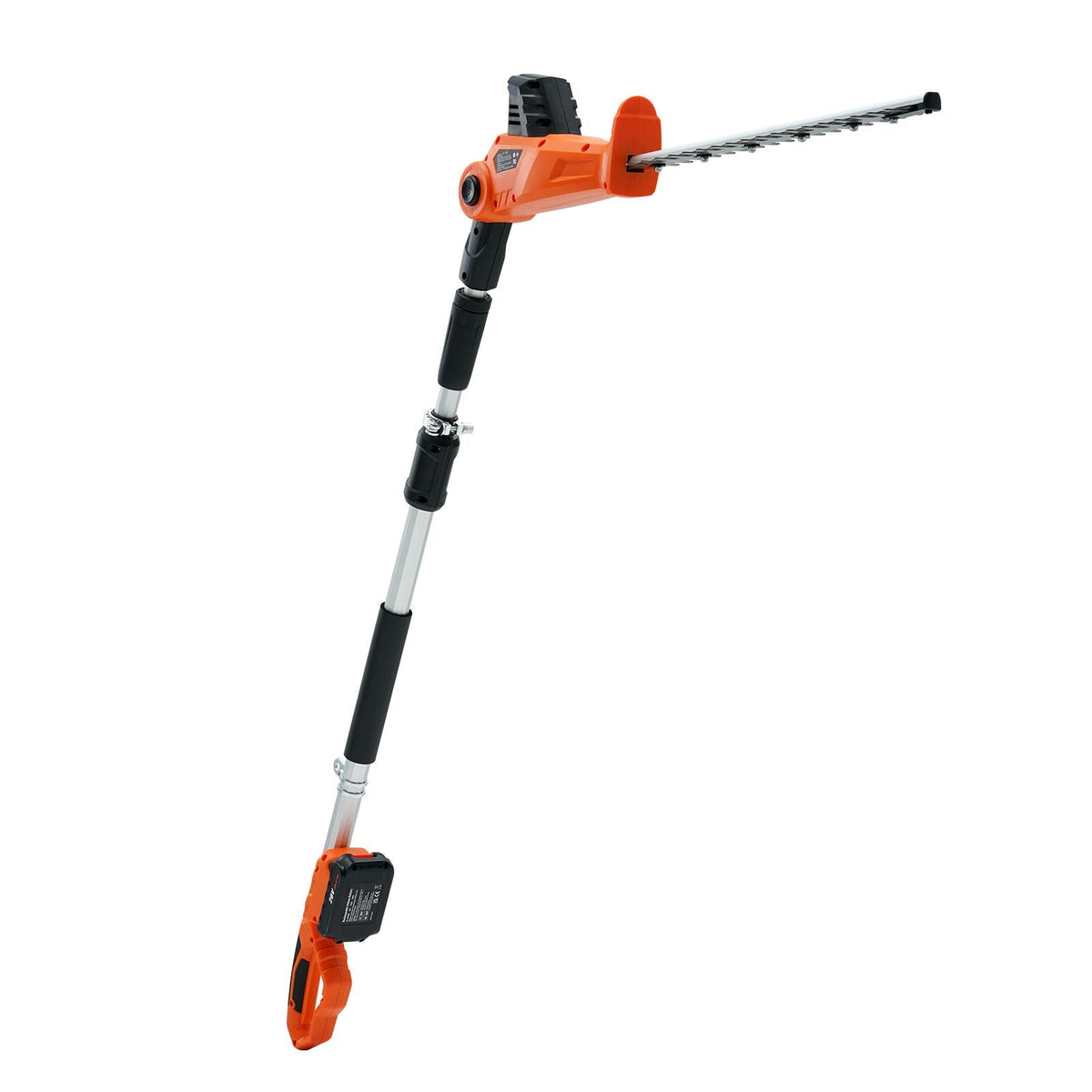 20V Cordless Hedge Trimmer, 18 inch Double-edged Steel Blade, Pole Hedge Trimmer Kit 20V Battery, Fast Charger Included, 74"-94" Telescoping Design for High Branches