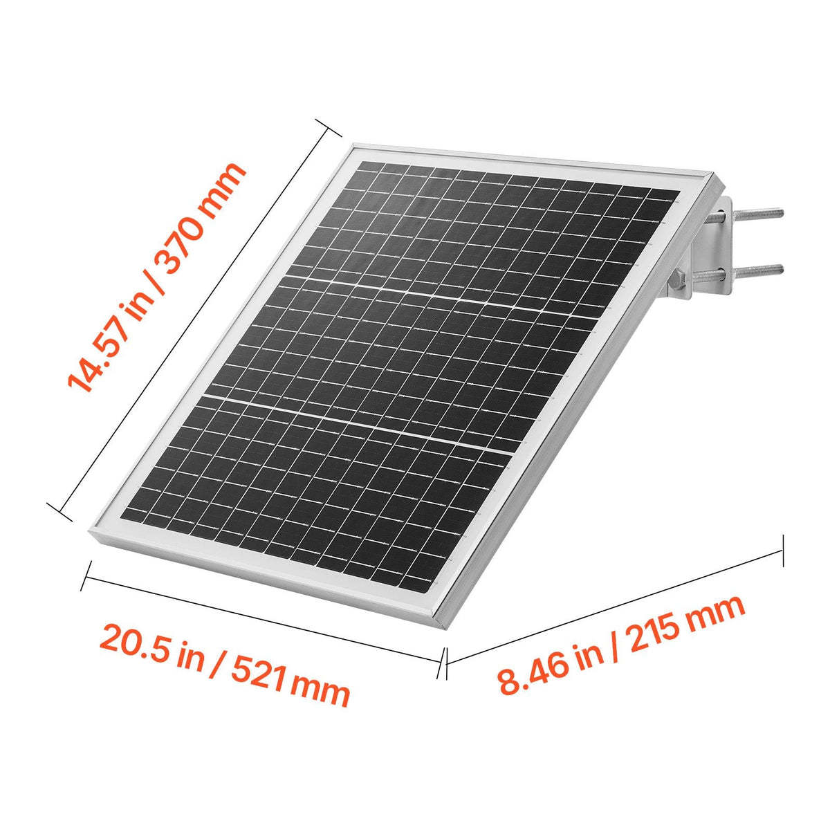 20W 12V Solar Panel Battery Charger, Solar Battery Trickle Charger Maintainer with Built-in Controller & 0-60° Adjustable Pole Mount Bracket, IP67 for Gate Fence Farm Lawn (Fit 1.5" - 3" Poles)