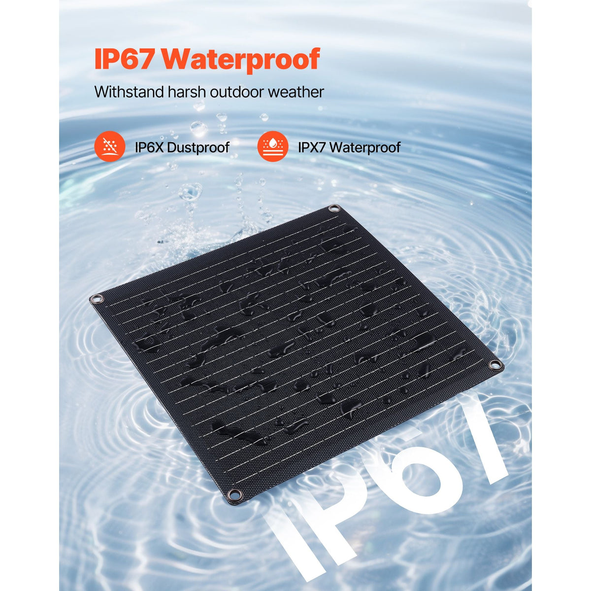 20W 12V Solar Panel Battery Charger, Solar Battery Trickle Charger Maintainer with Built-in Smart Controller & 3 Connection Cables, IP67 Waterproof Portable for RV Car Motorcycle Boat Van Camper