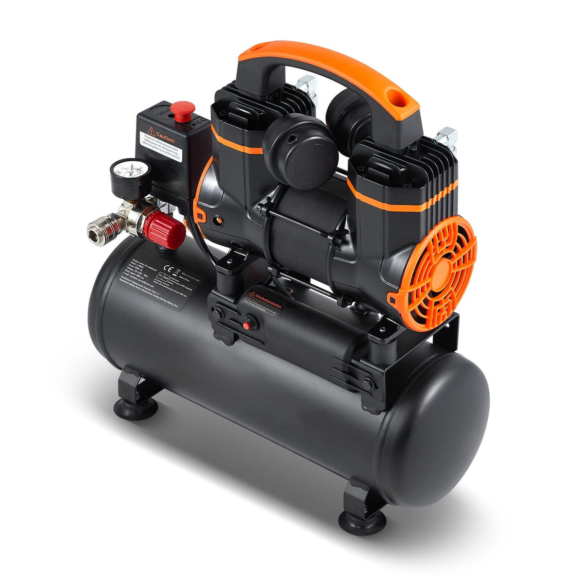 2.1 Gallon Air Compressor, 1.2HP 2.2 CFM@90PSI Air Compressors with Max. 116PSI Pressure, Oil Free Compressor Tank for Auto Repair, Tire Inflation, Spray Painting, Woodwork Nailing