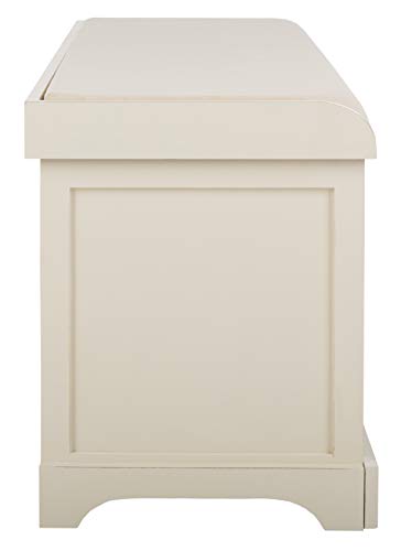 Safavieh American Homes Collection Lonan Grey and White Wicker Storage Bench - color: White
