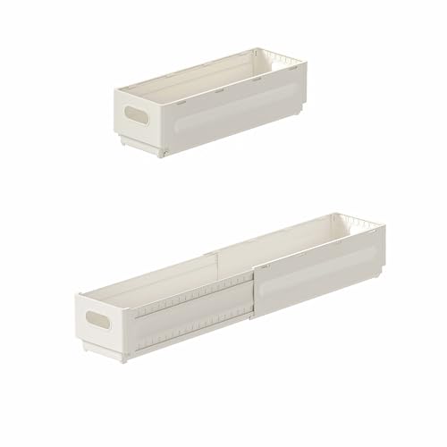 2 Pack Expandable Plastic Storage Boxes, Multi-Purpose Folding Organizer, Drawer Storage Divider For Bedroom, Kitchen And Snack Storage (s) - size: s