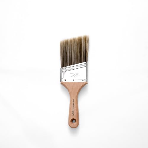 Professional 2 1/2 Inch Angle Sash Short Handle Paint Brush - Fine Line Brush for Precise Edging and Cutting in - Ideal for Home Improvement, Interior & Exterior Painting, Woodwork, and Detail Work
