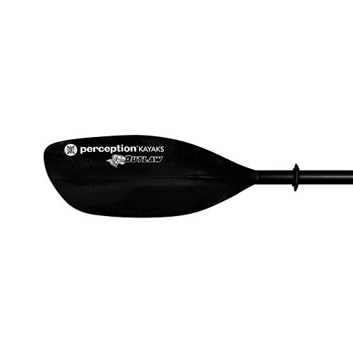 Perception Kayaks Outlaw 3-Piece Kayak Paddle | SUP - Kayak Convertible | Nylon Blade | Aluminum Shaft (90.5 in), Black (8080064)