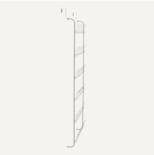 Amazon Basics Over the Door Metal Shoe Rack, 18 Pair Capacity, Space Efficient, Powder-Coated for Rust Resistance, White