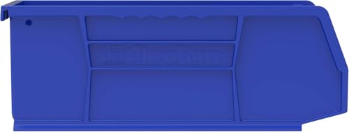 Akro-Mils 30224 AkroBins Plastic Storage Bins, Space-Saving Stackable Bins for Garage, Pantry, Craft Organization, 11" L x 4" W x 4" H, Blue, 12-Pack - color: Blue