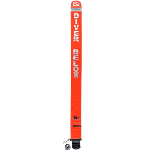 Mares Diver Marker Buoy - All in One | 180cm Height Highly Visible Scuba Diving Surface Marker Buoy (DSMB)