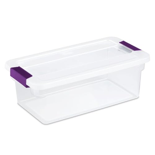 Sterilite 12-Pack ClearView Latch Box, Stackable Clear Organizer Bins with Lids, 6 Qt – Plastic Tote Containers for Closet, Office, Bedroom, Shelving Units and Everyday Home Storage Organization - size: 12 Pack, style: 6 Quart