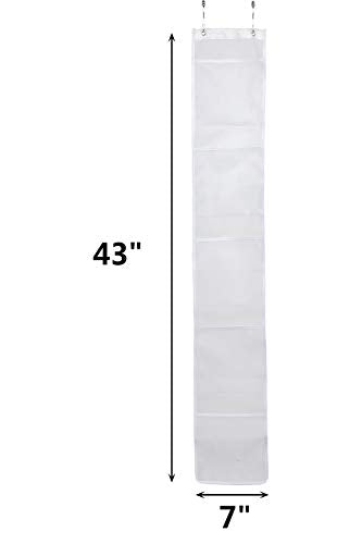 ALYER Hanging Storage Shower Caddy Organizer,Mesh Pockets for Bathroom,Closet,Pantry (White) - color: White