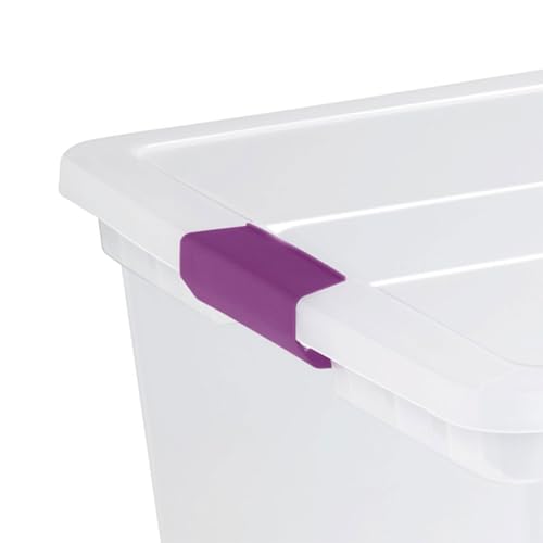 Sterilite 12-Pack 110 Quart ClearView Latch Box, Stackable Organizer Bins with Latching Lids - Clear Plastic Organization Containers for Closet, Bedroom, Shelving Units and Everyday Home Storage - size: 12 Pack, style: 110 Quart