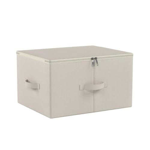 iwill CREATE PRO Collapsible Rigid Storage Bins with Lid, Shelves Clothes Storage Cubes, Tide Up Your Wardrobe, Beige, Set of 2 - color: Beige