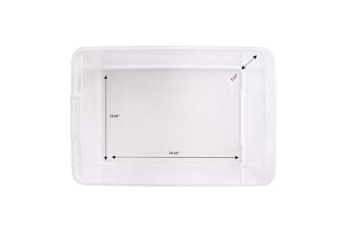 HOMZ 3241CLBL.06 Under Bed Tote 41Qt Clear