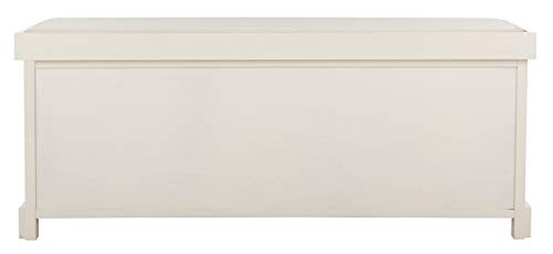 Safavieh American Homes Collection Lonan Grey and White Wicker Storage Bench - color: White