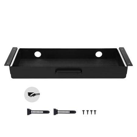 22" Wide Under Desk Drawer Slide Out, Under Desk Mounted Pull-out Drawer Attachment, Hidden Desktop Storage Organizer, Under Table Pencil Drawer for office Home Sit Stand Workstation, 25x9x3 in