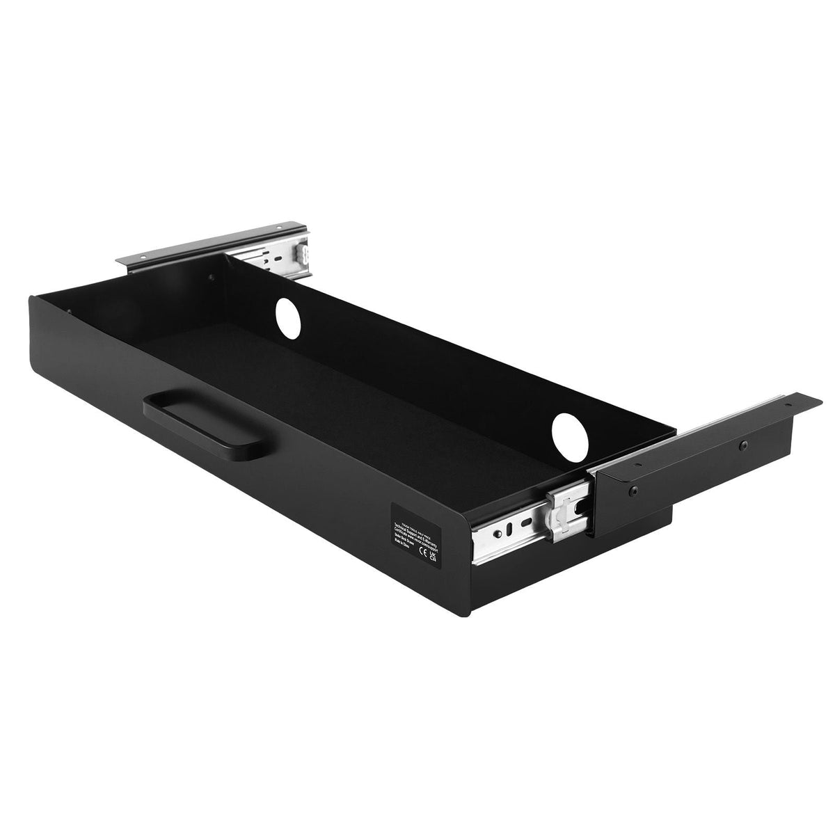 22" Wide Under Desk Drawer Slide Out, Under Desk Mounted Pull-out Drawer Attachment, Hidden Desktop Storage Organizer, Under Table Pencil Drawer for office Home Sit Stand Workstation, 25x9x3 in