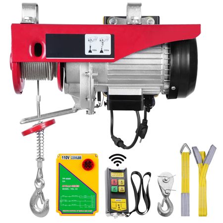 2200 lbs Wireless Attic Lift, 1600W 110V Electric Hoist with Wireless Remote Control, 40ft Single Cable Lifting Height & Pure Copper Motor, for Garage Warehouse Factory