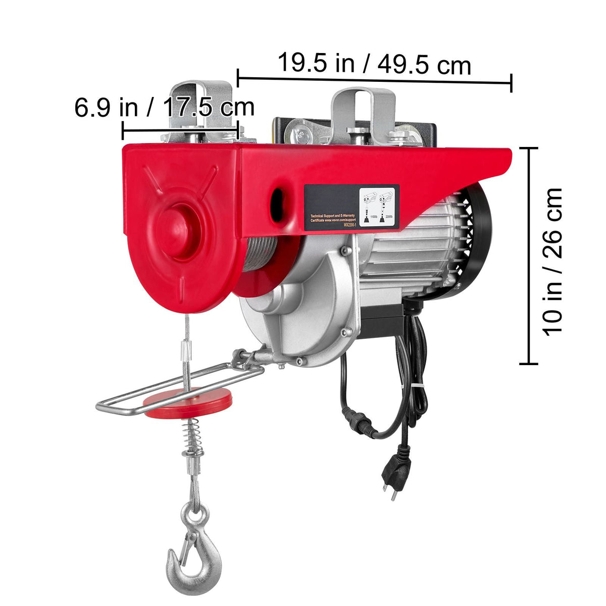 2200 lbs Wireless Attic Lift, 1600W 110V Electric Hoist with Wireless Remote Control, 40ft Single Cable Lifting Height & Pure Copper Motor, for Garage Warehouse Factory