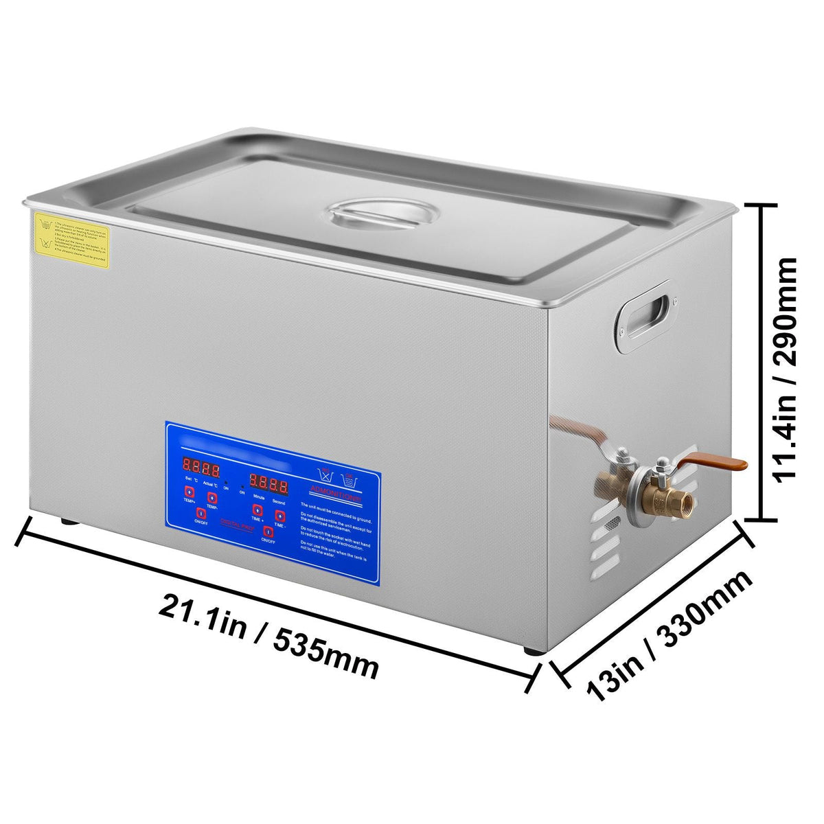 22L Industrial Ultrasonic Cleaner with Digital Timer&Heater 40kHz Professional Ultrasonic Cleaner 110V with Excellent Cleaning Effect for Wrench Tools Industrial Parts Mental Apparatus
