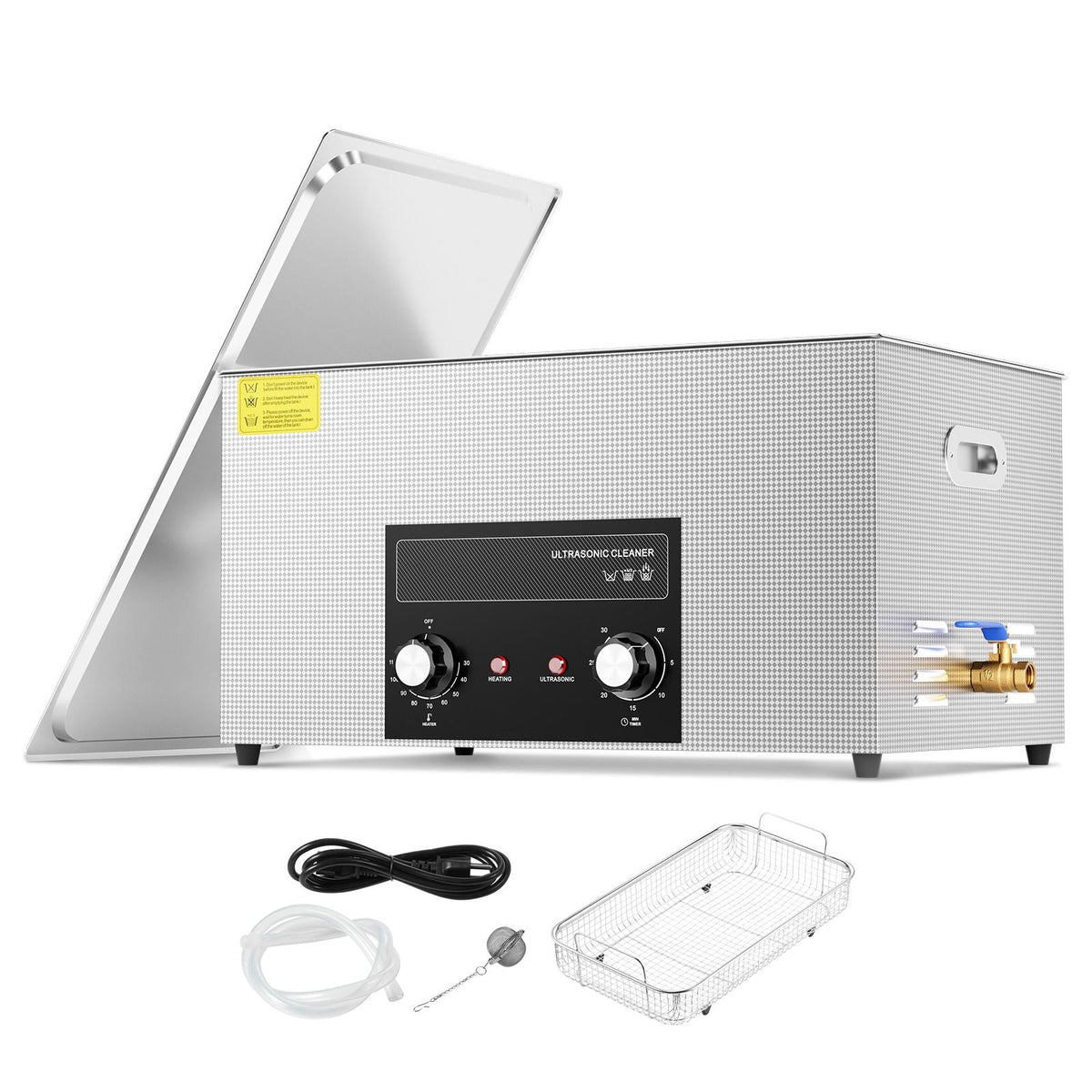 22L Ultrasonic Cleaner with Heater Timer & Basket, Professional Digital Sonic Cavitation Machine, 480W Cleaning Machine for Lab Tools, Metal Parts, Carburetor, Brass, Auto Parts, Engine Parts
