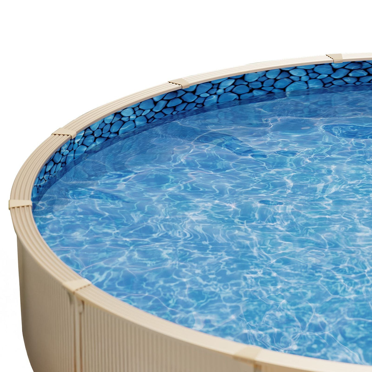 24-ft Round Above Ground Pool Liner, Unibead Pool Liners, Standard Gauge, 52inch Wall Height, Designed for Steel Sided Above-Ground Swimming Pools