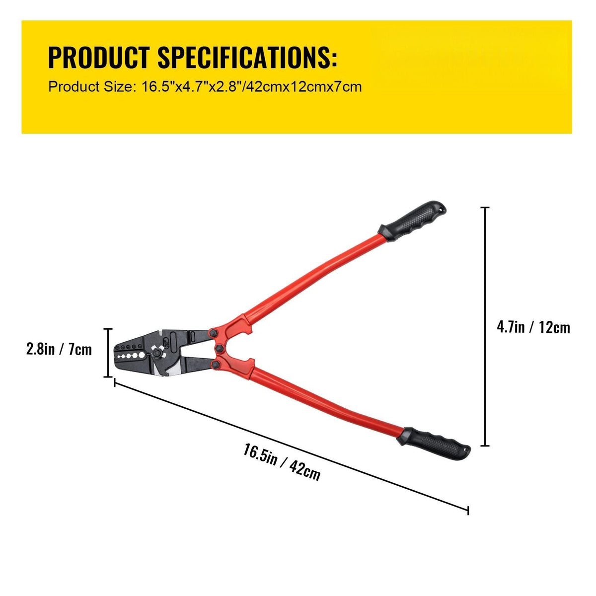 24" Hand Swager Cable Wire Rope Cutter Swage 1/16" 3/32" 1/8" 5/32" 3/16" Aluminum Sleeves Copper