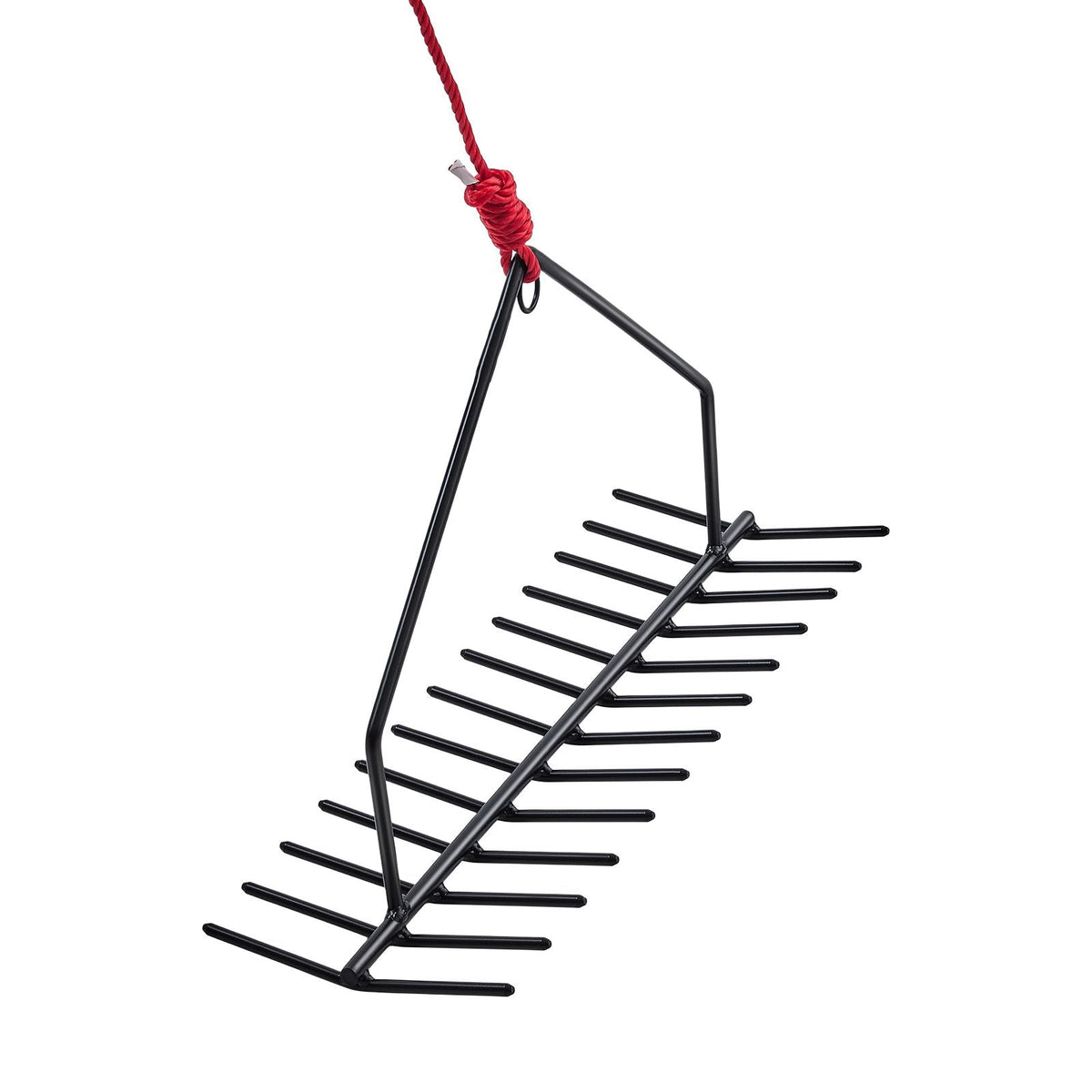 24 in Aquatic Weed Rake, 8.7 in Double Sided Lake Weed Rake, Pond Weeds Cutter with 30ft Rope, Tie Hole, No Assembly Required, Lightweight Muck Lilypad Clearing Tool for Pond, Lake, Rivulet