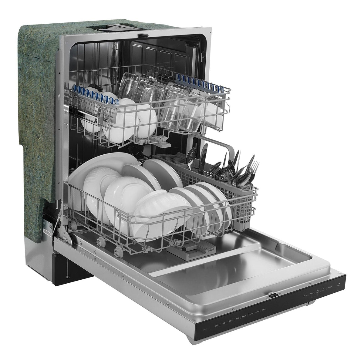 24 Inch Built-In Dishwasher, Stainless Steel Tub, 14 Place Settings and 8 Washing Programs, 23.82 x 25.2 x 33.78 Inch Low-Noise Dishwashing Machine with Upper / Lower Racks and Zoned Storage