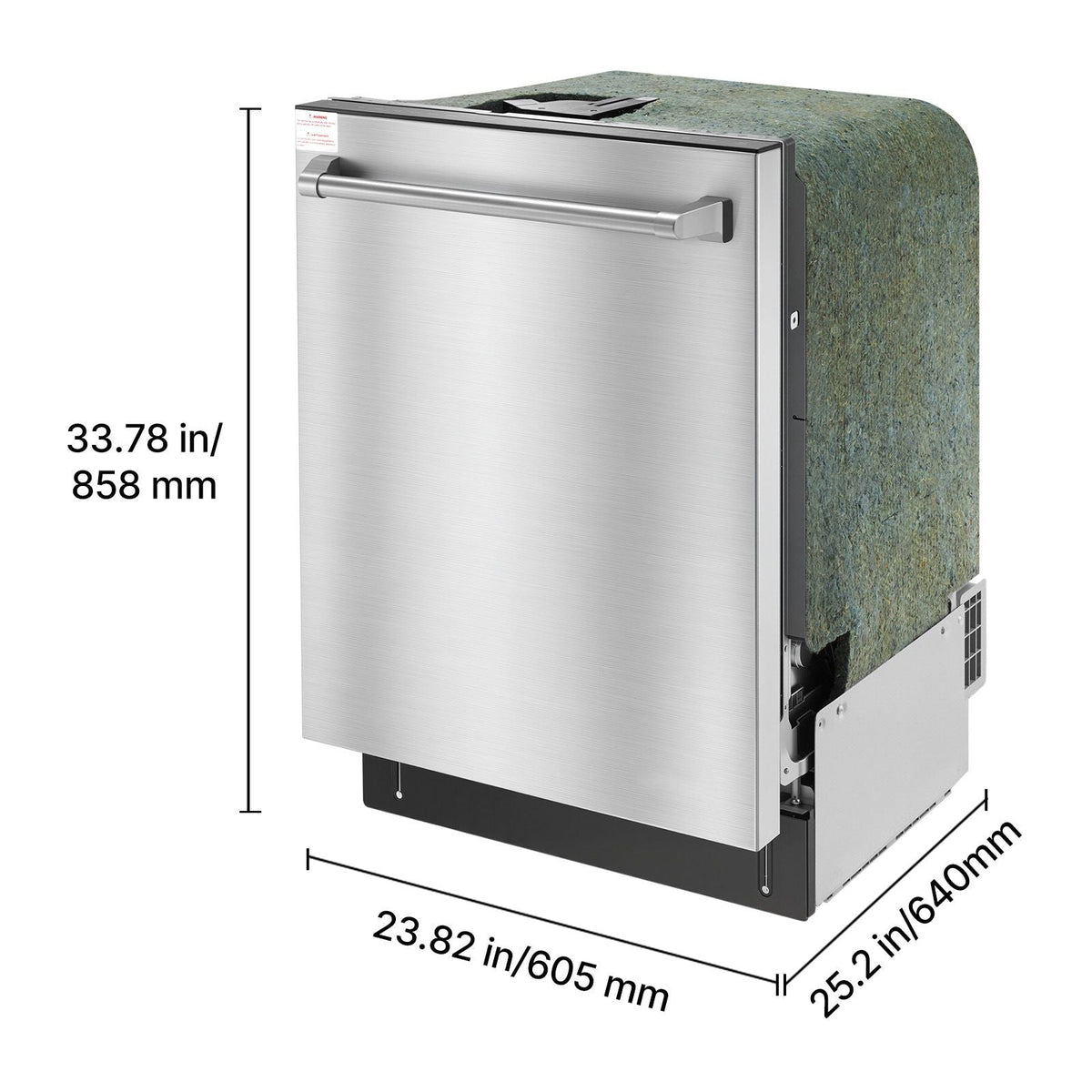 24 Inch Built-In Dishwasher, Stainless Steel Tub, 14 Place Settings and 8 Washing Programs, 23.82 x 25.2 x 33.78 Inch Low-Noise Dishwashing Machine with Upper / Lower Racks and Zoned Storage