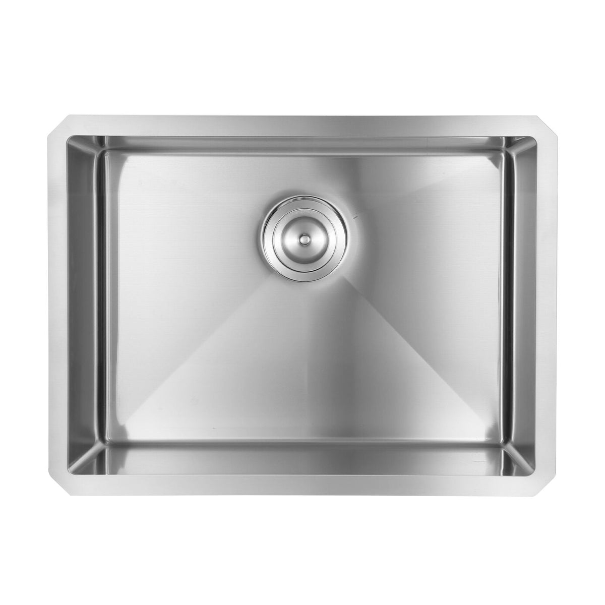 24-inch Kitchen Undermount Single Bowl Sinks, Stainless Steel Drop-In Farmhouse Basin with Accessories, Household Dishwasher Sinks for RV, Prep Kitchen, Laundry Room, Bar