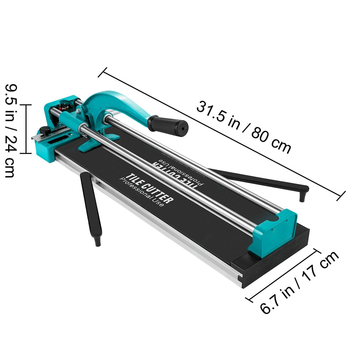 24 Inch Manual Tile Cutter Double Rails, Professional Tile Cutter W/Alloy Cutting Wheel for Porcelain and Ceramic Tiles