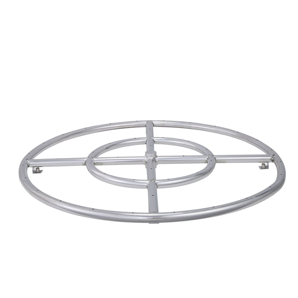 24 inch Round Drop-in Fire Pit Pan, Stainless Steel Fire Pit Burner, Natural & Propane Gas Fire Pan 92,000 BTU, for Indoor or Outdoor Use