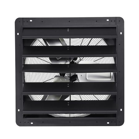 24 inch Shutter Exhaust Fan, Wall Mounted Attic Vent Fan with Smart Programming Variable Speed Temperature Control, 2900 CFM,EC Motor,Timer, for Shed,Garage,Greenhouse Ventilation Cooling,Black