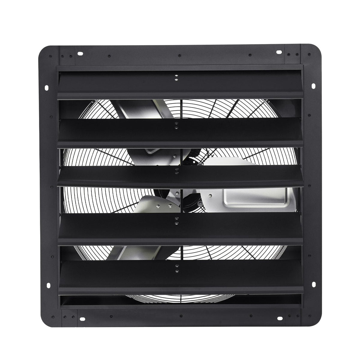 24 inch Shutter Exhaust Fan, Wall Mounted Attic Vent Fan with Smart Programming Variable Speed Temperature Control, 2900 CFM,EC Motor,Timer, for Shed,Garage,Greenhouse Ventilation Cooling,Black