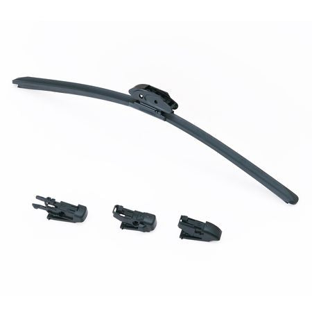 24" Rubber Wiper Blades, 61 cm Universal Replacement Wind Shield Wiper, Low Noise & Better Fit, with 4 Different Clips for most Car, Easy Installation